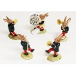 Bunnykins 'Royal Doulton Collectors Band' (1991) exclusively for fairs, 'Cymbal', 'Drummer',