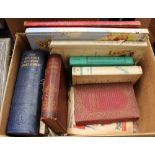 Two boxes of books to include flower songs of the seasons with music,