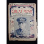 Nine volume issues of The Great War, circa 1917, weekly magazines,