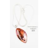 A contemporary Sediment Jasper pendant necklace,