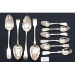 A collection of silver flatware, George III and later,