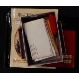 Box of USA proof sets 1958P, 1962P, 1964P, 1964D, 1971 x 2, 1977, assorted world banknotes,