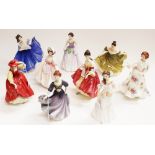 A collection of Royal Doulton figures comprising 'Sunday Best' HN 2698, 'Jessica' HN 3850,