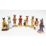 Bunnykins Wizard, Minstrel, Mr Punch, Judy, Cowboy, Indian,  Samurai and Mandarin,