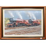 Richardson, Warwick (XX) railway steam locomotive oil painting,