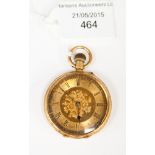 An 18ct gold cased ladies pocket watch,