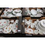 Four boxes of Royal Worcester "Evesham" and other patterns, oven to tableware, including plates,