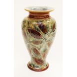 A Royal Doulton vase, in greens and browns,