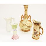 Royal Worcester blush ivory bottle vase (purchased by vendor after inspection by Henry Sandon),