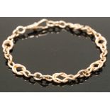 A 9ct yellow gold Bracelet of oval 'knot' links, approx.