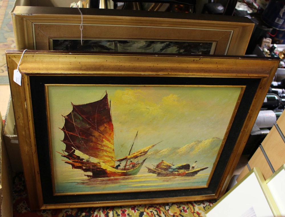 A framed oil on board, signed Mavis Atwell, New Zealand artist, Woodland scene, - Image 2 of 2