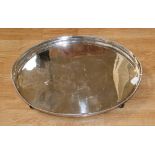 A large silver on copper gallery tray.