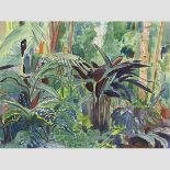 Bonk, Hartmut. Botanischer Garten in Berlin. 1993. Aquarell auf Bütten. Signiert und datiert. - 46 x