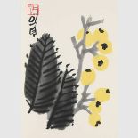 Chinesische Farbholzschnitte - - Tschi Pai-Schi (Qi Baishi). Hua-qi (Gesammelte Gemälde).