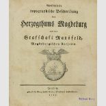 Magdeburg - - Heineccius, Johann Ludwig. Ausführliche topographische Beschreibung des Herzogthums