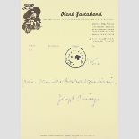 Beuys, Joseph. Sammlung von 8 eigenhändig signierten und nummerierten Briefköpfen. Enthält: I.
