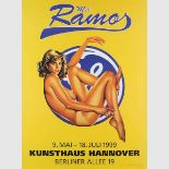 Ramos, Mel. Mel Ramos. Farbiges Plakat zur Ausstellung im Kunsthaus Hannover. Offset. Ohne