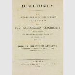 Sachsen - - Adelung, Johann Christoph. Directorium. D.I. Chronologisches Verzeichnis der Quellen der