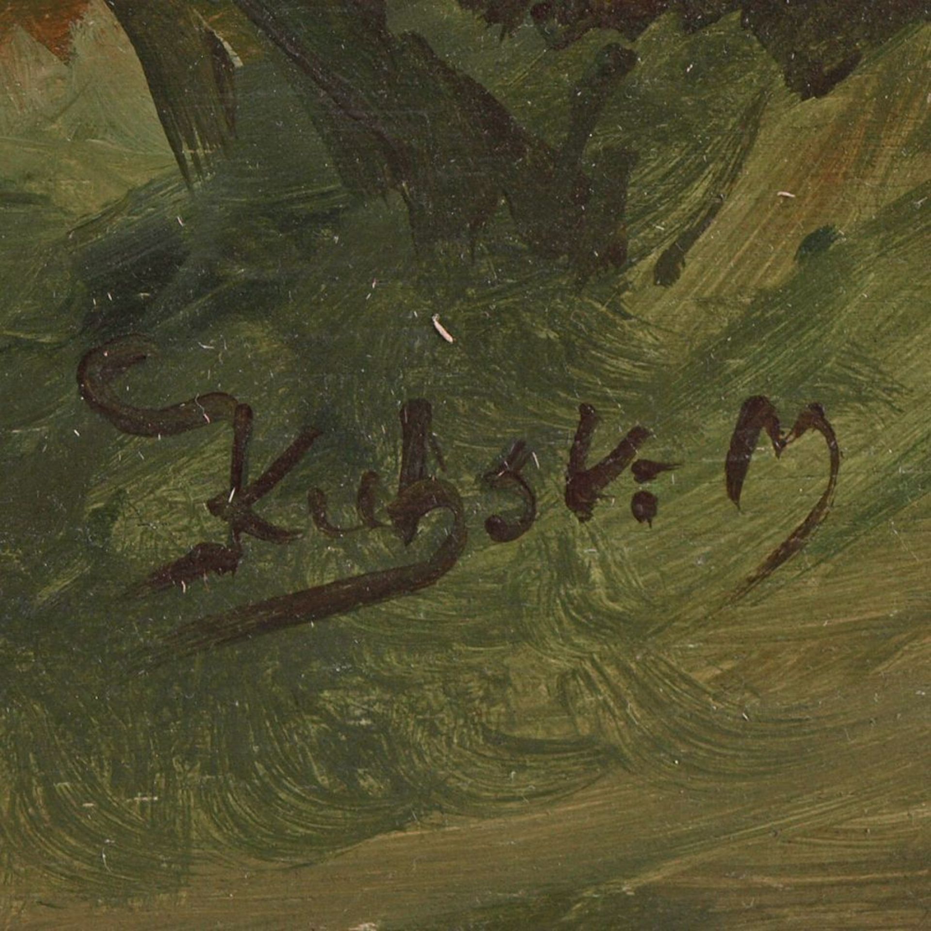 Opening: 30 EUR        Kubski, Marek Öl/Holz, Kosake auf Pferd, rechts unten signiert, gerahmt, - Image 4 of 4