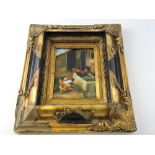 An 18th/19th century style framed oil on