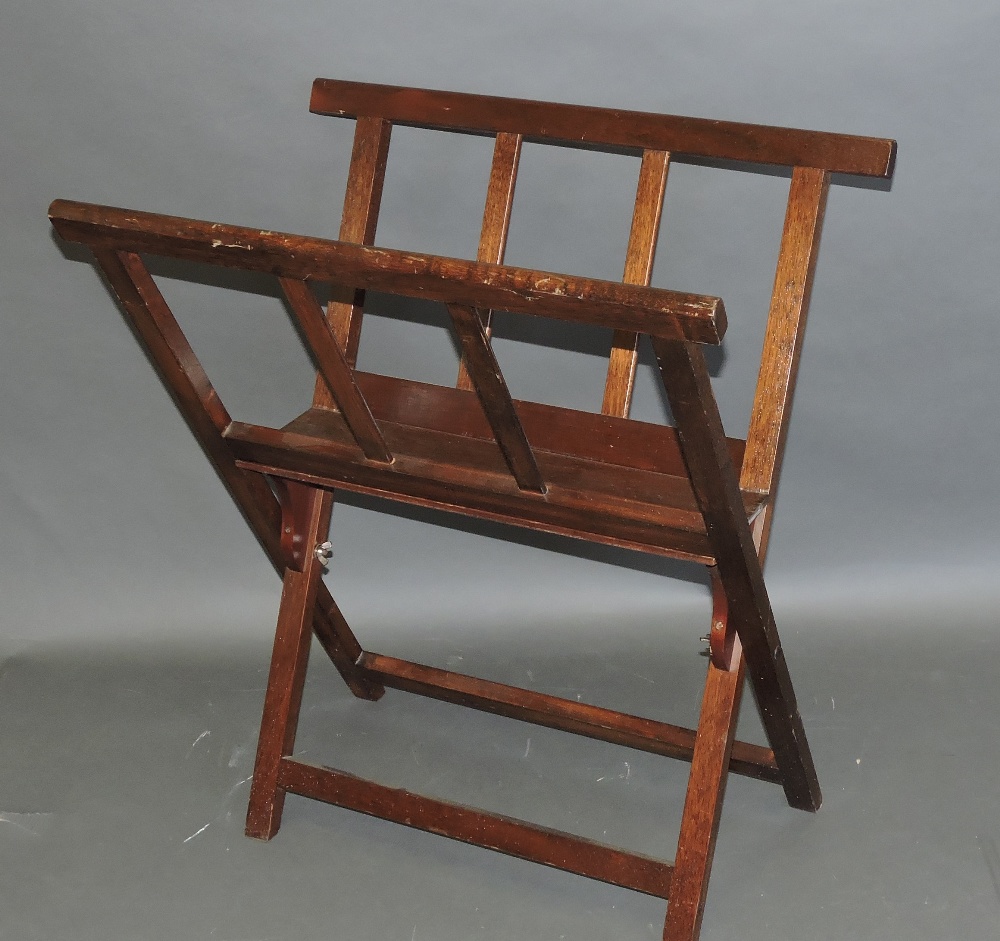 A 20th century mahogany folding X-frame