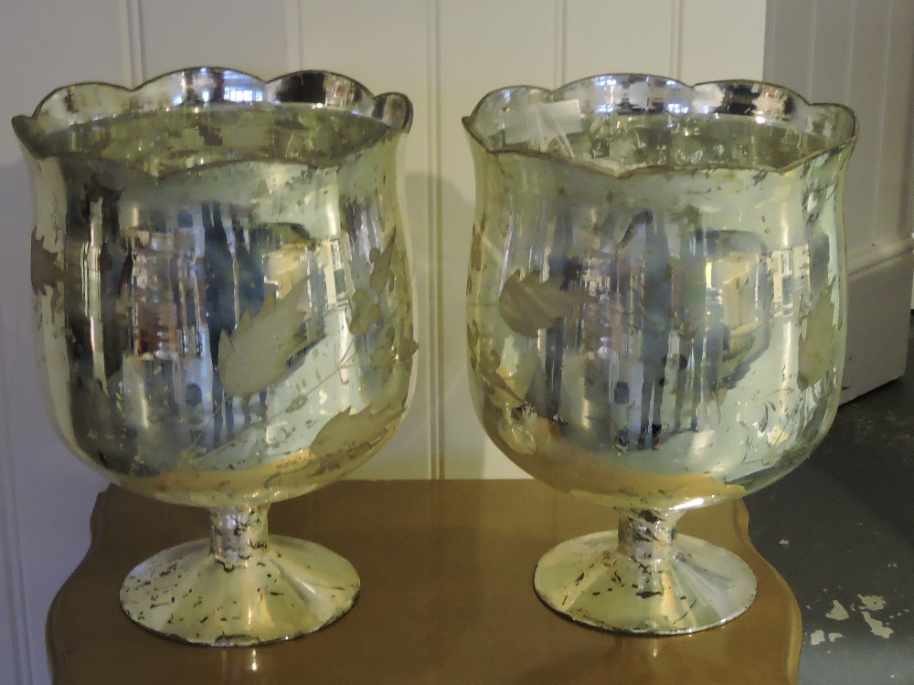 A pair of vintage style distressed silve - Image 2 of 2