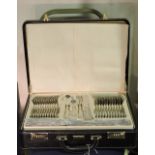 A cased plated Versailles 72 piece cante
