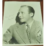 Bing Crosby, signed studio photograph to