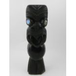 A Maori carved wooden ancestor statue, h
