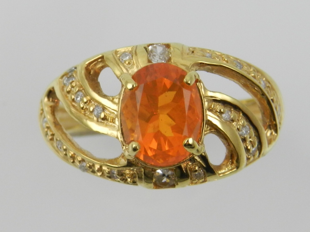 A yellow metal, diamond, and Mexican fir