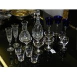 A collection of modern glass ware, to in