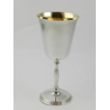 Four silver plated wine goblets, retaile