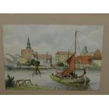 20th century Dutch school, study of sail