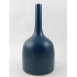 A Chinese blue monochrome mallet shaped