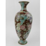 A Japanese cloisonne vase, having floral