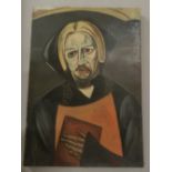 In the manner of Franz Emil Krause, (German - 1836-1900), expressionist head and shoulder portrait