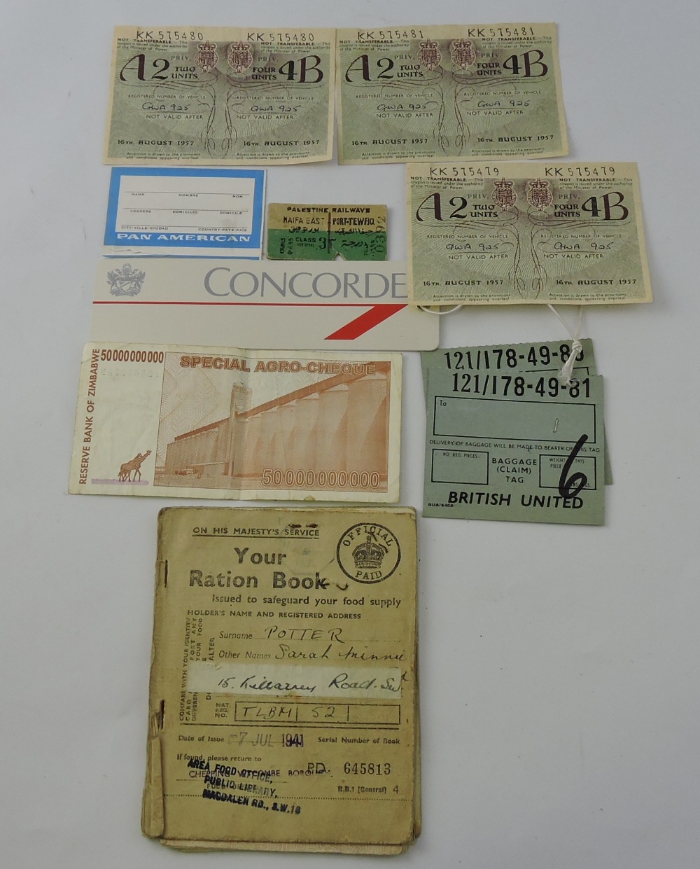 Palestine Railways, class 3 ticket, Maif - Image 2 of 2