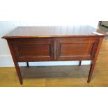 An Edwardian mahogany side cabinet, rect