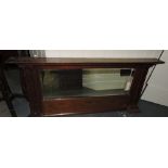 An Edwardian mahogany overmantle mirror,