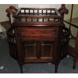 An Edwardian style mahogany side cabinet