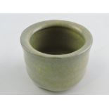 A celadon glaze tub-shaped incense burne