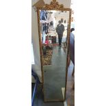 A 20th century rectangular pier mirror,