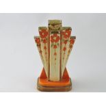 An Art Deco fan shaped stem vase by Myot