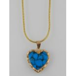 An Egyptian 18ct gold mounted turquoise