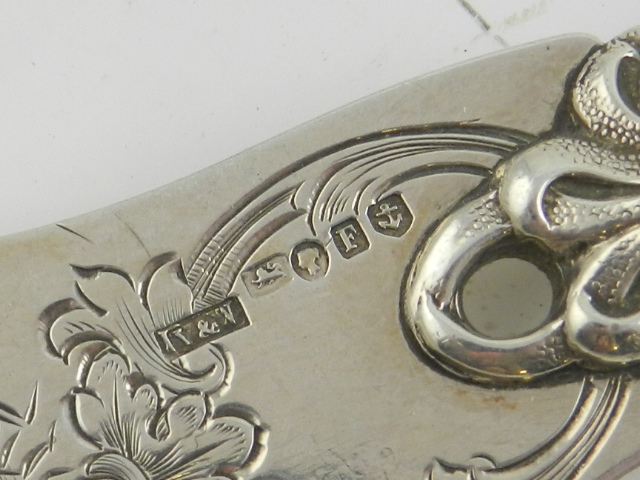 A mid 19th century silver serving fork, - Image 3 of 3