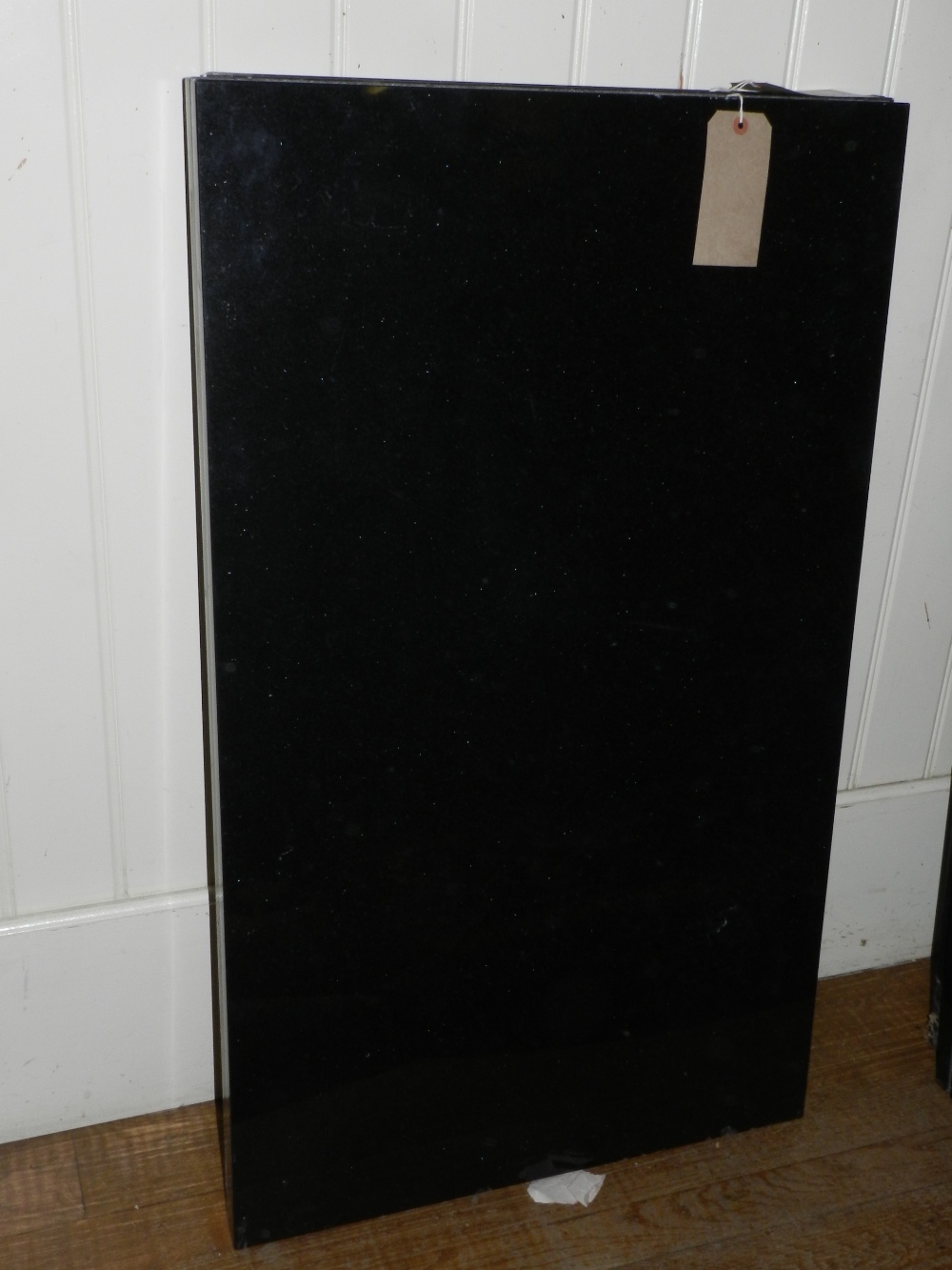 Two black granite table tops.  100cm x 6