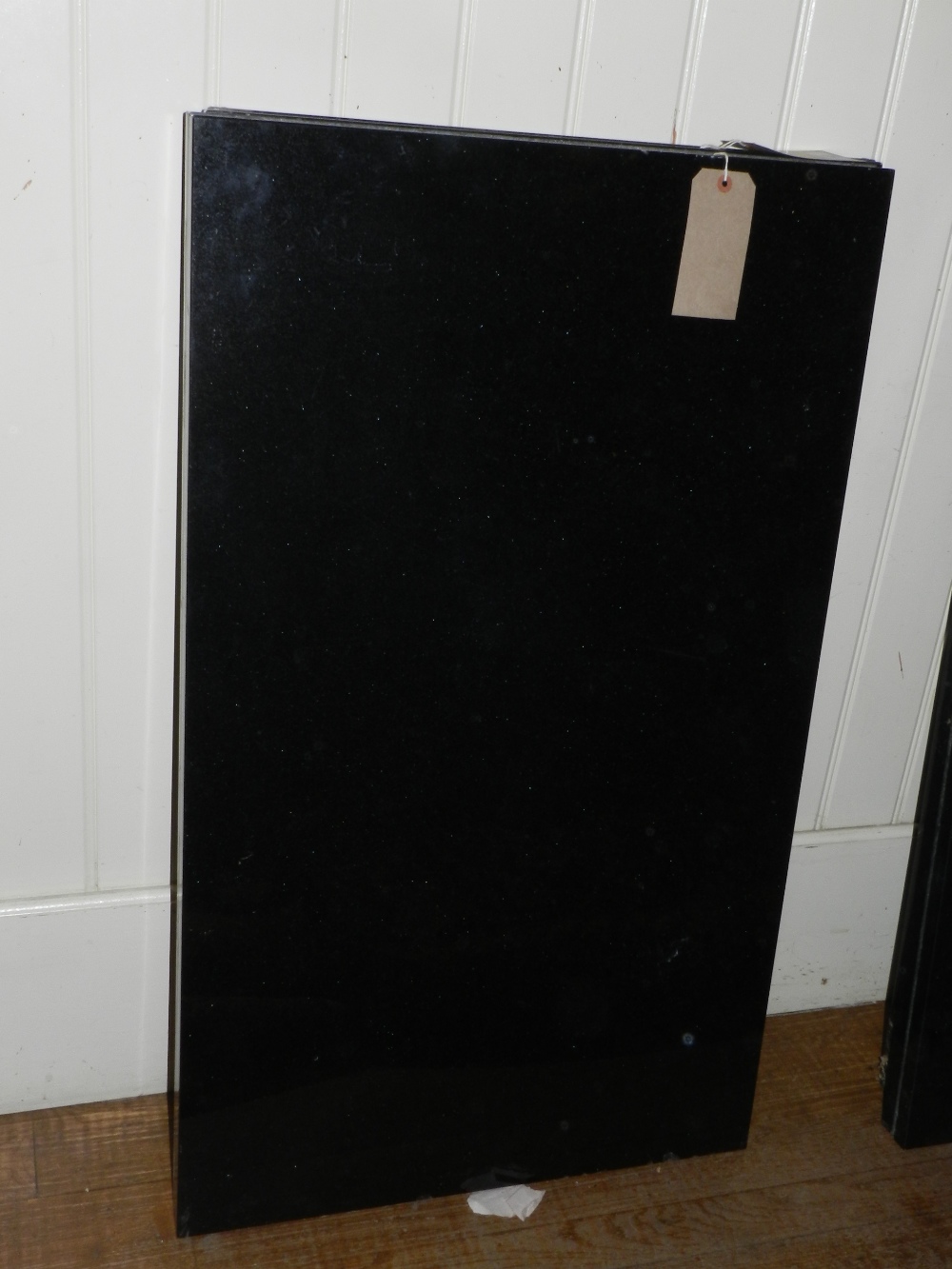 Two black granite table tops.  100cm x 6