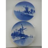 A pair of German porcelain plates, decor