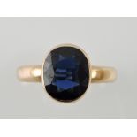 A sapphire dress ring, the oval cut ston