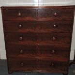 A mid-Victorian mahogany chest, fitted t